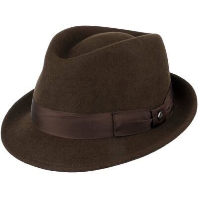 Classic Wool Trilby by Lierys mørkebrun M (56-57 cm) Classic Wool Trilby by Lierys mørkebrun M (56-57 cm)