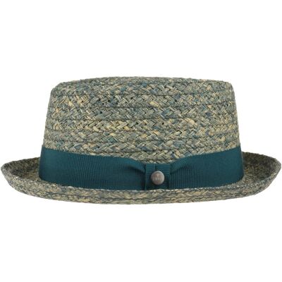 Burney Pork Pie-Hatt Raffia Stråhatt by Lierys turkis L (57-58 cm) Burney Pork Pie-Hatt Raffia Stråhatt by Lierys turkis L (57-58 cm)