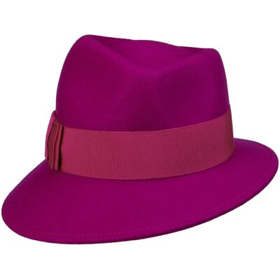 Asym Damehatt med Grosgrain-Bånd by Lierys fuksia One Size Asym Damehatt med Grosgrain-Bånd by Lierys fuksia One Size