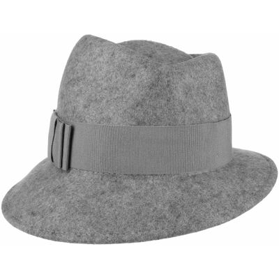 Asym Melange Damehatt by Lierys grå One Size Asym Melange Damehatt by Lierys grå One Size