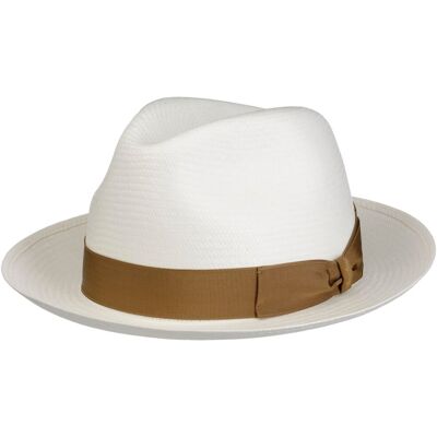 Black Trim Small Panama-Hatt by Borsalino naturbrun 59 cm Black Trim Small Panama-Hatt by Borsalino naturbrun 59 cm
