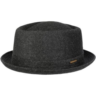Ull Pork Pie-Hatt by Stetson antrasitt 59 cm Ull Pork Pie-Hatt by Stetson antrasitt 59 cm