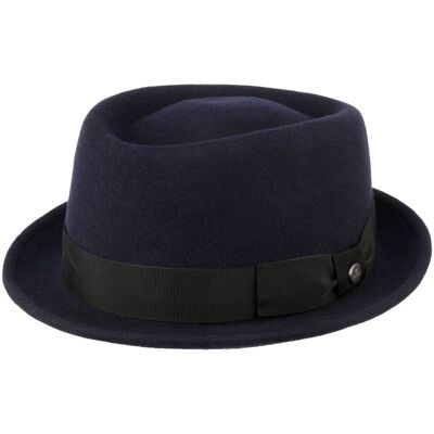 Crushable Pork Pie-Hatt by Lierys mørkeblå 57 cm Crushable Pork Pie-Hatt by Lierys mørkeblå 57 cm