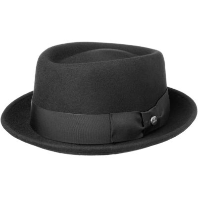 Crushable Pork Pie-Hatt by Lierys svart 58 cm Crushable Pork Pie-Hatt by Lierys svart 58 cm