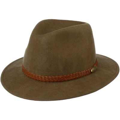 Casual Light Traveller Hatt i Ullfilt by Lierys khaki 55 cm Casual Light Traveller Hatt i Ullfilt by Lierys khaki 55 cm