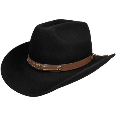 Horses Cowboyhatt by Lipodo svart 55 cm Horses Cowboyhatt by Lipodo svart 55 cm