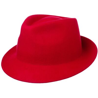 Uni Trilby Hatt i Ullfilt by Lipodo rød XL (60-61 cm) Uni Trilby Hatt i Ullfilt by Lipodo rød XL (60-61 cm)