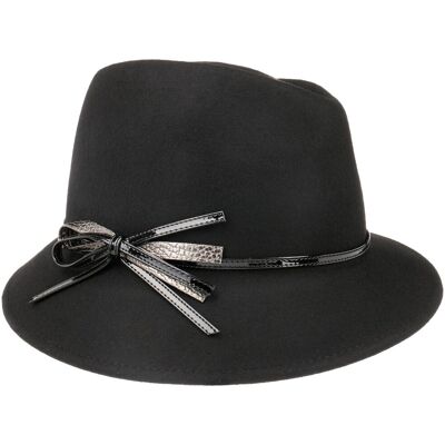 Damehatt med Lackschleife by Lierys svart One Size Damehatt med Lackschleife by Lierys svart One Size