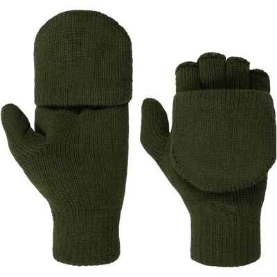 Thinsulate Fingerless Hansker by Lipodo olivengrønn 8 HS Thinsulate Fingerless Hansker by Lipodo olivengrønn 8 HS