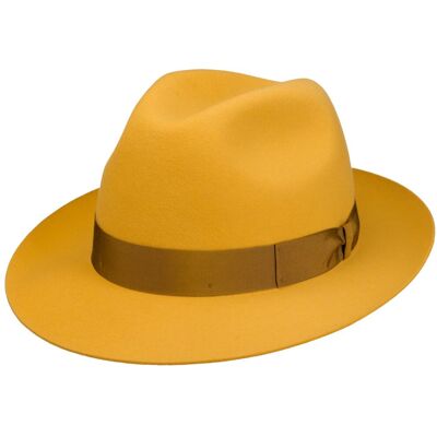 Marengo Hårfilt Bogart-Hatt by Borsalino gul 56 cm Marengo Hårfilt Bogart-Hatt by Borsalino gul 56 cm