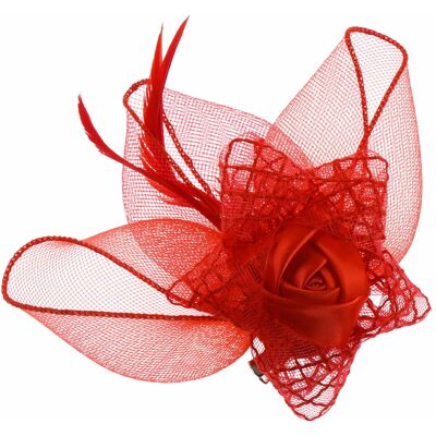 Roses Fascinator med Clip by McBURN rød One Size Roses Fascinator med Clip by McBURN rød One Size