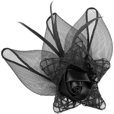 Roses Fascinator med Clip by McBURN svart One Size Roses Fascinator med Clip by McBURN svart One Size