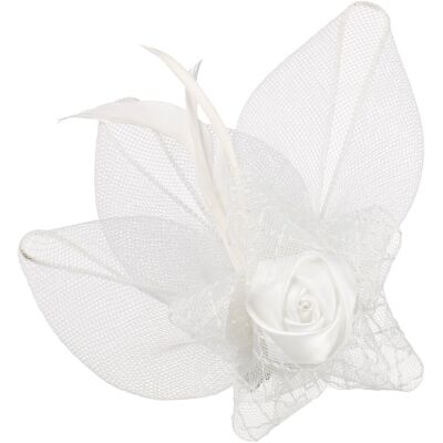 Roses Fascinator med Clip by McBURN hvit One Size Roses Fascinator med Clip by McBURN hvit One Size