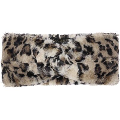 Rita Leopardmønster Fake Fur Pannebånd by Mayser beige-svart One Size Rita Leopardmønster Fake Fur Pannebånd by Mayser beige-svart One Size