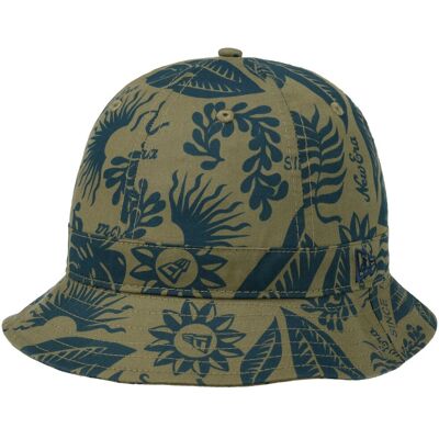 Hibiscus Print Bucket Bomullshatt by New Era olivengrønn M (57-58 cm) Hibiscus Print Bucket Bomullshatt by New Era olivengrønn M (57-58 cm)