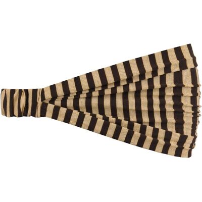 3 in 1 Lurex Stripes Pannebånd by Lipodo brun One Size 3 in 1 Lurex Stripes Pannebånd by Lipodo brun One Size