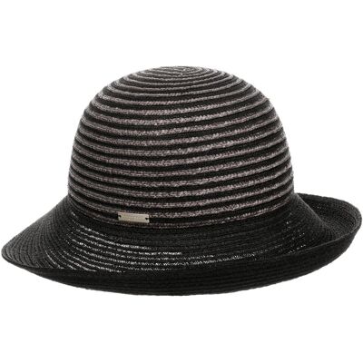 Levia Flettet Hatt by Seeberger svart-antrasitt One Size Levia Flettet Hatt by Seeberger svart-antrasitt One Size