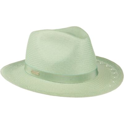 Velvoa Fedora Panama-Hatt by Seeberger mynte One Size Velvoa Fedora Panama-Hatt by Seeberger mynte One Size