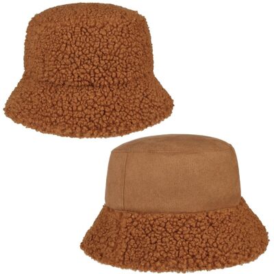 Teddy Fur Vendbar Hatt by Seeberger brun One Size Teddy Fur Vendbar Hatt by Seeberger brun One Size