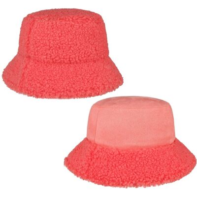 Teddy Fur Vendbar Hatt by Seeberger korall One Size Teddy Fur Vendbar Hatt by Seeberger korall One Size