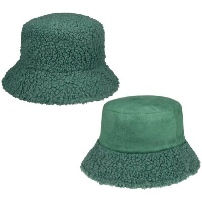 Teddy Fur Vendbar Hatt by Seeberger grønn One Size Teddy Fur Vendbar Hatt by Seeberger grønn One Size