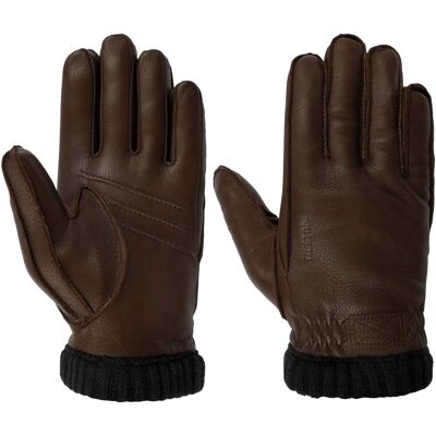 Deerskin Primaloft Rib Hansker by Hestra mørkebrun 8 HS Deerskin Primaloft Rib Hansker by Hestra mørkebrun 8 HS