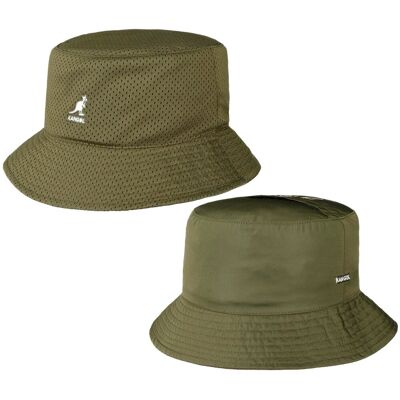 Coordinates Bucket Vendbar Hatt by Kangol olivengrønn M (56-57 cm) Coordinates Bucket Vendbar Hatt by Kangol olivengrønn M (56-57 cm)