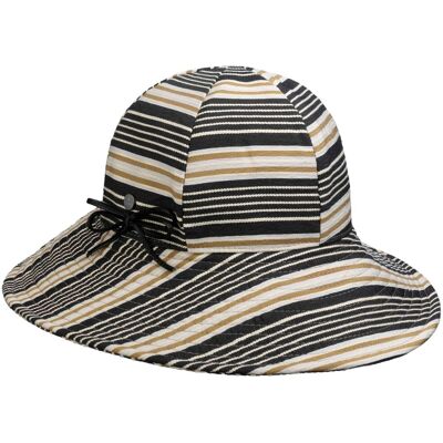 Denova Stripes Floppy-Hatt by Lierys svart-beige One Size Denova Stripes Floppy-Hatt by Lierys svart-beige One Size