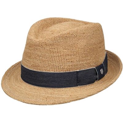 New Crochet Trilby Raffiahatt by Lierys natur M (56-57 cm) New Crochet Trilby Raffiahatt by Lierys natur M (56-57 cm)