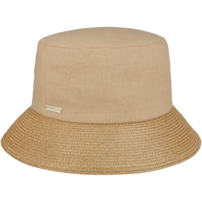 Braided Brim Bucket Damehatt by Seeberger beige One Size Braided Brim Bucket Damehatt by Seeberger beige One Size
