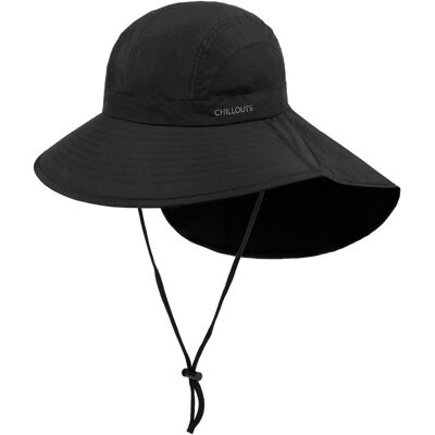 Solhatt med Nakkebeskyttelse by Chillouts svart L/XL (58-61 cm) Solhatt med Nakkebeskyttelse by Chillouts svart L/XL (58-61 cm)