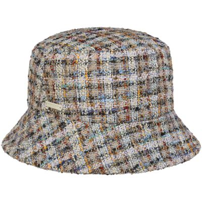 Tweed Bucket Stoffhatt by Seeberger blå One Size Tweed Bucket Stoffhatt by Seeberger blå One Size