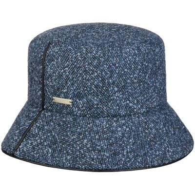 Tweed Bucket Fiskehatt by Seeberger blå-mørkeblå One Size Tweed Bucket Fiskehatt by Seeberger blå-mørkeblå One Size