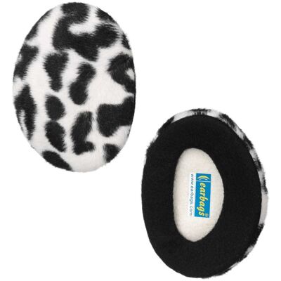Lonza fleece øreklokker - Snow Leopard - Hvit/Svart Lonza fleece øreklokker - Snow Leopard - Hvit/Svart