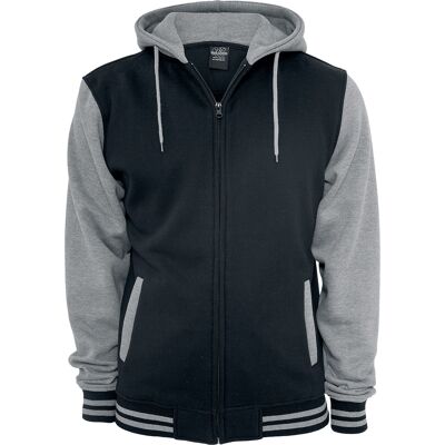 Urban Classics Hettejakke - Jakke i to farger - S til 5XL - Herrer - svart-grå S Urban Classics Hettejakke - Jakke i to farger - S til 5XL - Herrer - svart-grå S