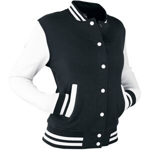 Urban Classics - Rockabilly College-jakke - 2-Tone Collegejakke - XS til 5XL - Damer - svart-hvit 5XL Urban Classics - Rockabilly College-jakke - 2-Tone Collegejakke - XS til 5XL - Damer - svart-hvit 5XL