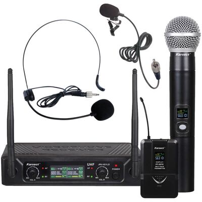 Karsect JRU-521LD/PT-527C/HT-527C Trådløst dobbelt mikrofonsett - Mikrofoner & tilbehør Karsect JRU-521LD/PT-527C/HT-527C Trådløst dobbelt mikrofonsett - Mikrofoner & tilbehør