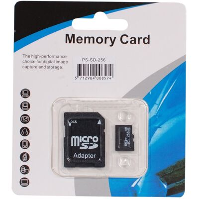 High Speed SD-card 256 GB minneskort med adapter High Speed SD-card 256 GB minneskort med adapter