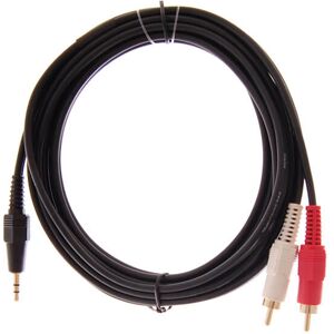 HiEnd 2 x phono-til-minijack(stereo)-kabel 3 meter HiEnd 2 x phono-til-minijack(stereo)-kabel 3 meter