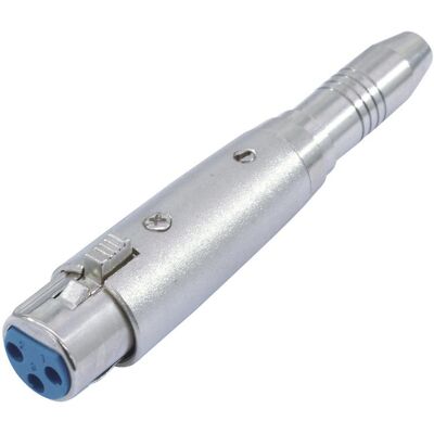 Omnitronic 30226550 XLR Adapter - XLR til 6,3mm mono jack - Sølv Omnitronic 30226550 XLR Adapter - XLR til 6,3mm mono jack - Sølv