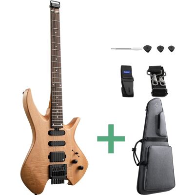 Donner HLX-500 Headless el-gitar nature Donner HLX-500 Headless el-gitar nature