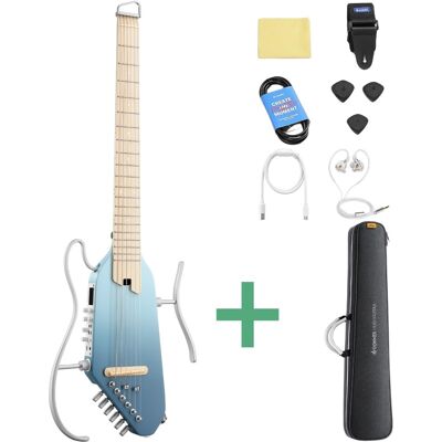 Donner HUSH-I PRO silent gitar hawaiian blue Donner HUSH-I PRO silent gitar hawaiian blue