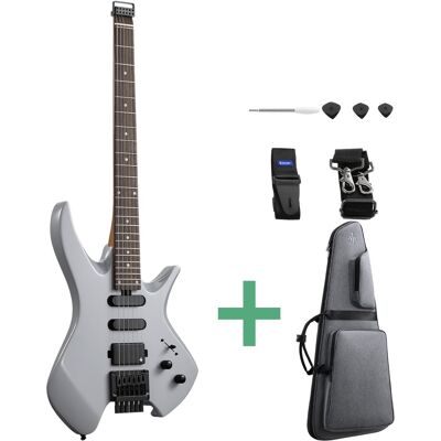 Donner HLX-500 Headless el-gitar jet gray Donner HLX-500 Headless el-gitar jet gray