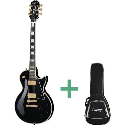 Epiphone Les Paul Custom el-gitar ebony Epiphone Les Paul Custom el-gitar ebony