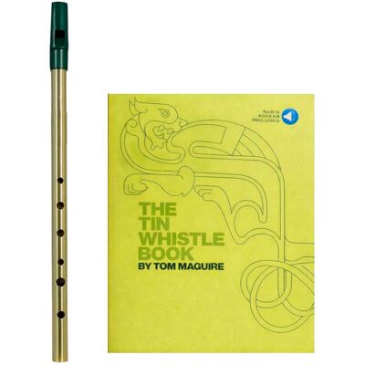 Irish Tin Whistle blikkfløyte med bok Irish Tin Whistle blikkfløyte med bok