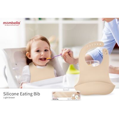 MOMBELLA Silikon Bib - Lys Brun MOMBELLA Silikon Bib - Lys Brun