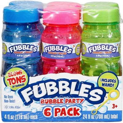 FUBBLES Party Pack Såpebobleblanding 6 Pakk FUBBLES Party Pack Såpebobleblanding 6 Pakk