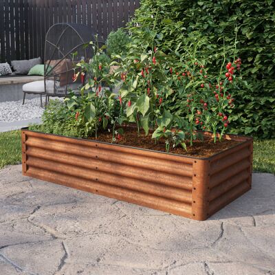 PRIMEYARD 150x75x35 cm plantekasse, cortenstål, Rust-look - (GFPV00968) PRIMEYARD 150x75x35 cm plantekasse, cortenstål, Rust-look - (GFPV00968)