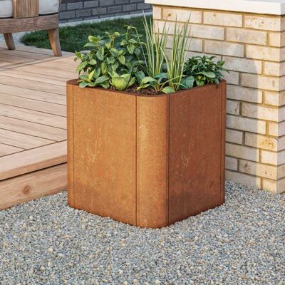 PRIMEYARD 40x40x40 cm plantekasse, cortenstål, Rust-look, inkl. perforert hylleplate - (GFPV01061) PRIMEYARD 40x40x40 cm plantekasse, cortenstål, Rust-look, inkl. perforert hylleplate - (GFPV01061)
