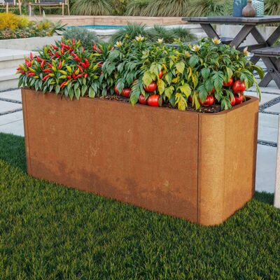 PRIMEYARD 100x40x40 cm plantekasse, cortenstål, Rust-look, inkl. perforert hylleplate - (GFPV01067) PRIMEYARD 100x40x40 cm plantekasse, cortenstål, Rust-look, inkl. perforert hylleplate - (GFPV01067)